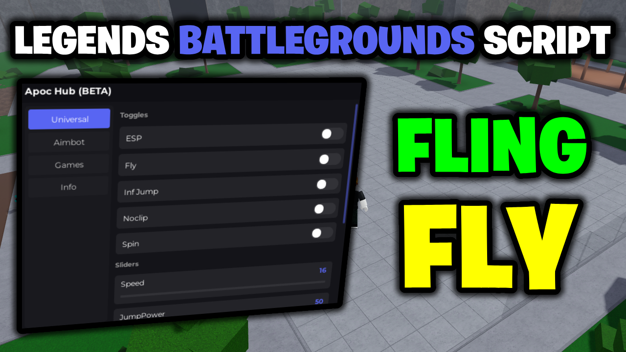 ⭐ Legends Battlegrounds Script | Fling, Fly, Speed, & More! (MOBILE & PC) ⚡